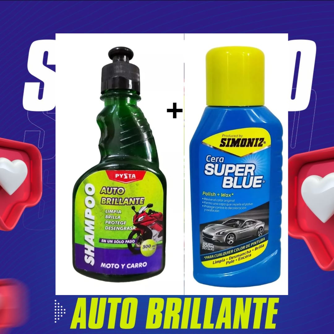 Combo Carro brillante Shampoo+ Cera